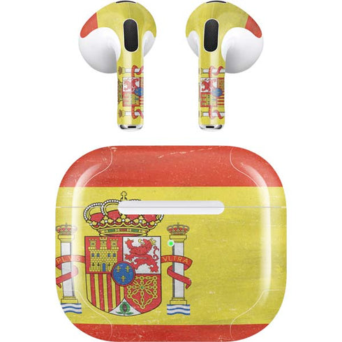 Spain Flag Distressed Apple AirPods (3rd Gen 2021) Skin